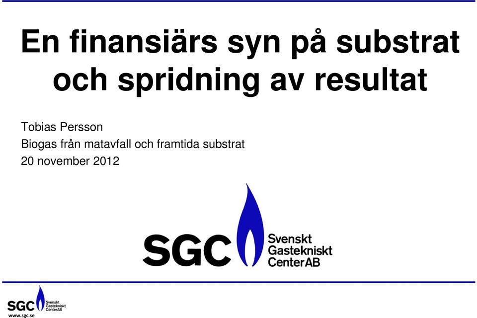 Persson Biogas från matavfall och