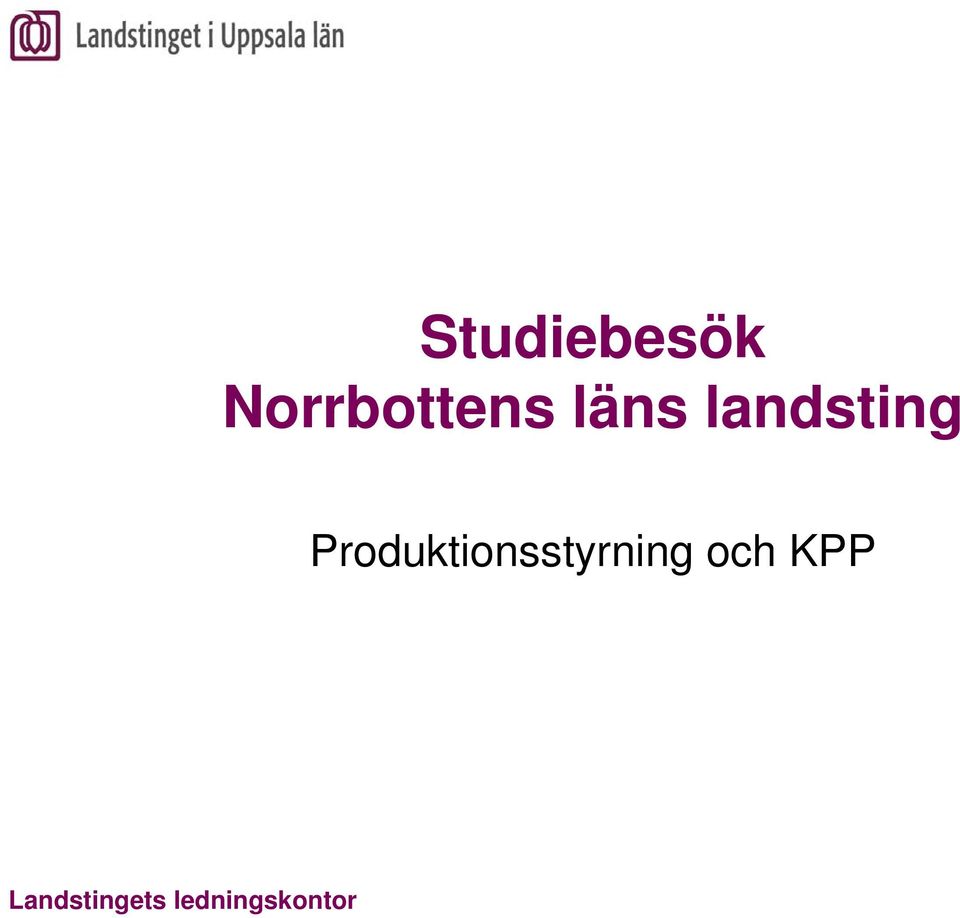 Produktionsstyrning och