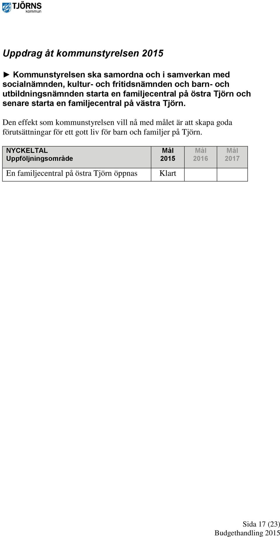 familjecentral på västra Tjörn.