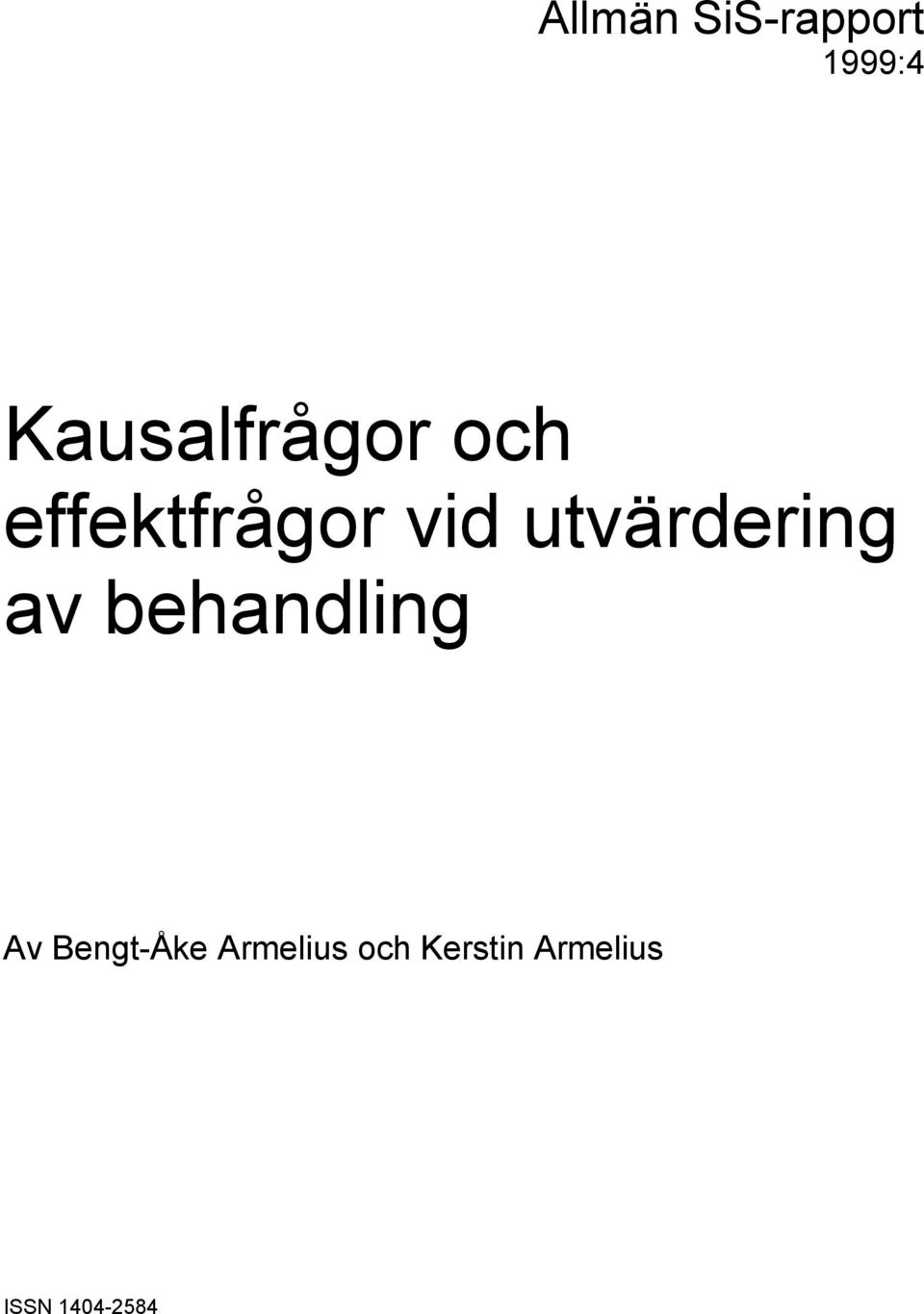 utvärdering av behandling Av