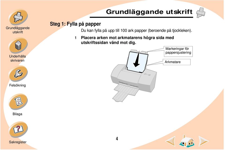 1 Placera arken mot arkmatarens högra sida med