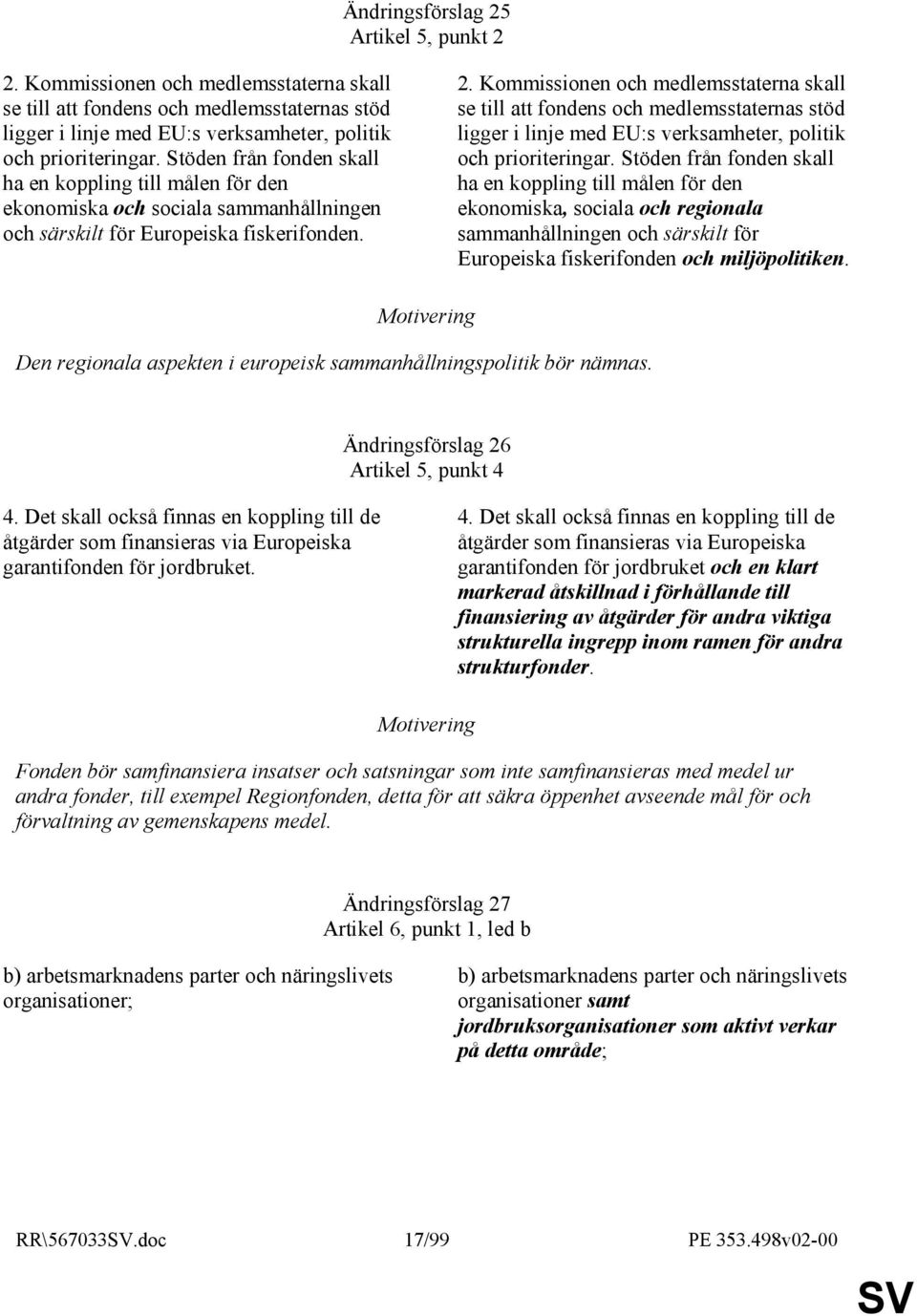 Kommissionen och medlemsstaterna skall se till att fondens och medlemsstaternas stöd ligger i linje med EU:s verksamheter, politik och prioriteringar.