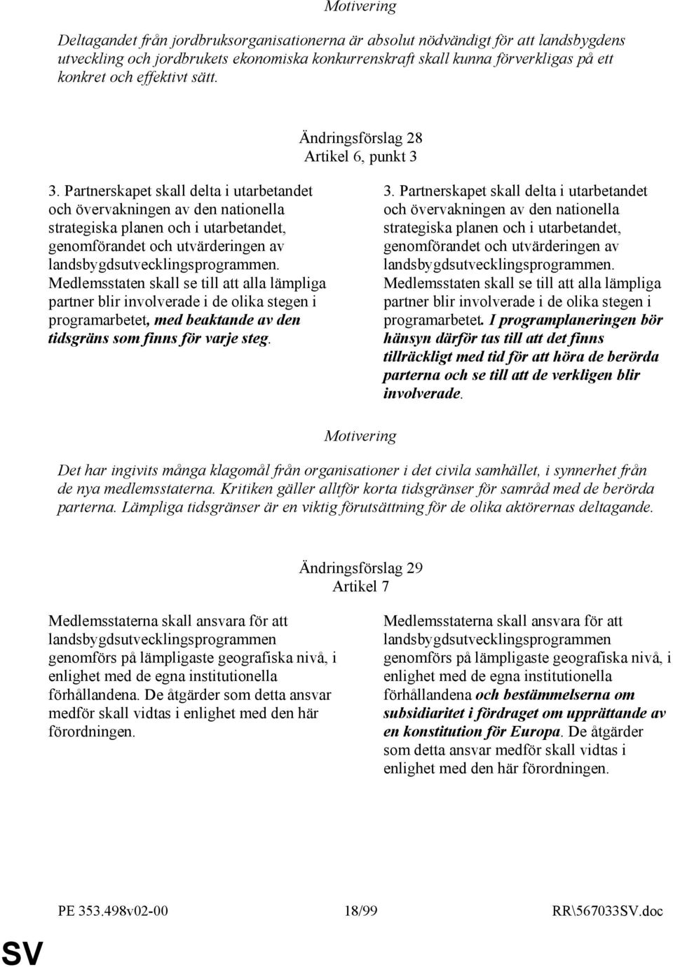 Partnerskapet skall delta i utarbetandet och övervakningen av den nationella strategiska planen och i utarbetandet, genomförandet och utvärderingen av landsbygdsutvecklingsprogrammen.