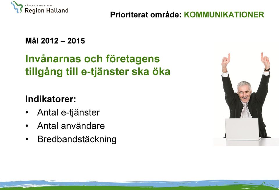 e-tjänster ska öka Indikatorer: Antal