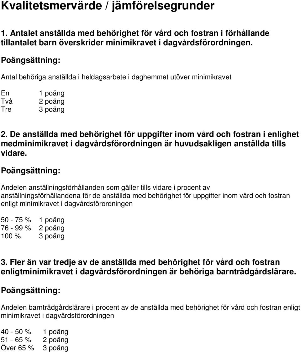 De anställda med behörighet för uppgifter inom vård och fostran i enlighet medminimikravet i dagvårdsförordningen är huvudsakligen anställda tills vidare.