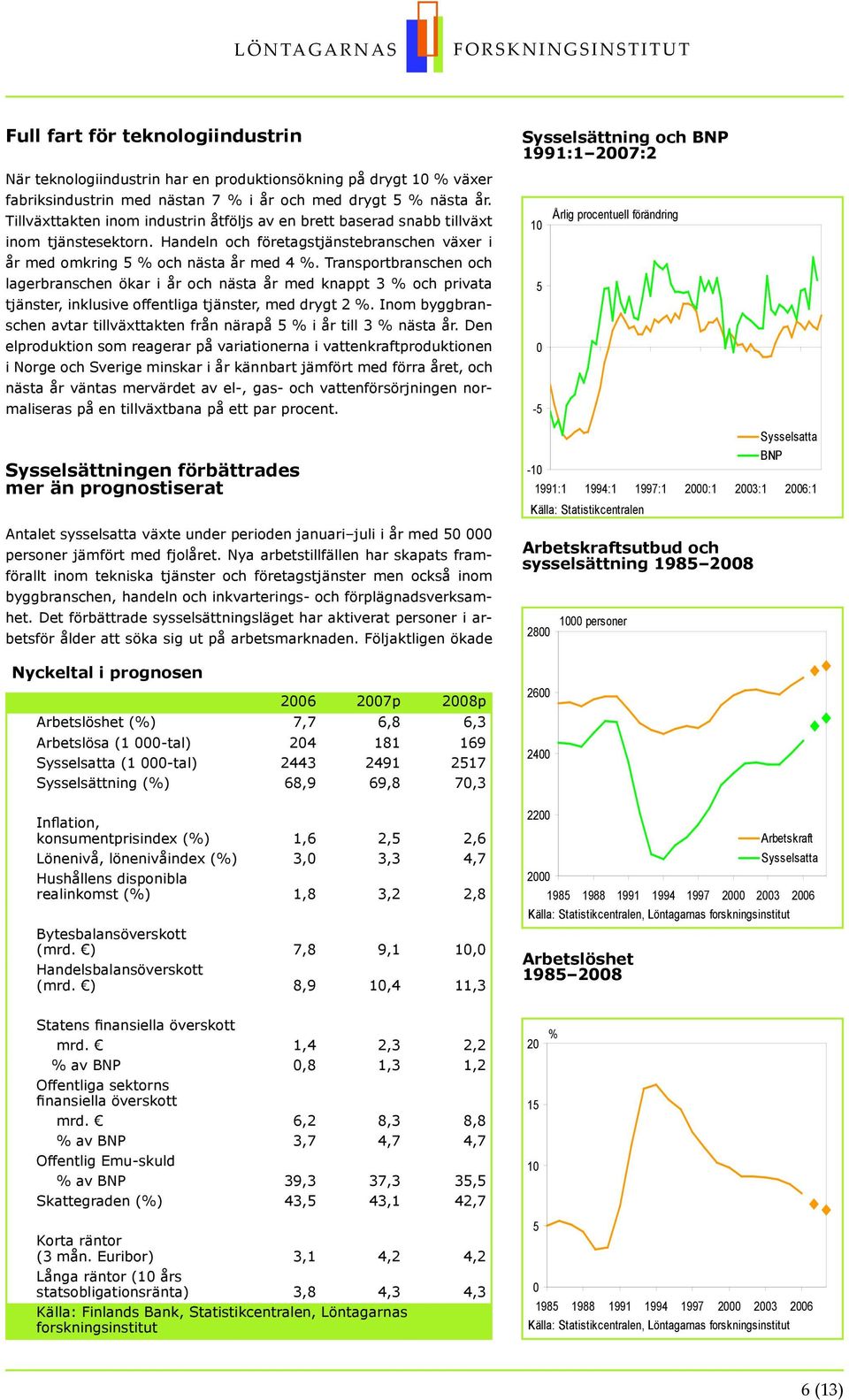 Transportbranschen och lagerbranschen ökar i år och nästa år med knappt 3 och privata tjänster, inklusive offentliga tjänster, med drygt.