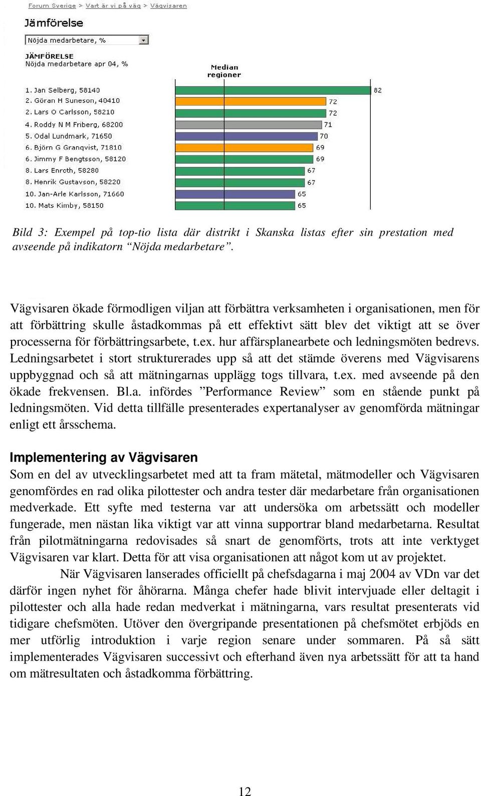förbättringsarbete, t.ex. hur affärsplanearbete och ledningsmöten bedrevs.