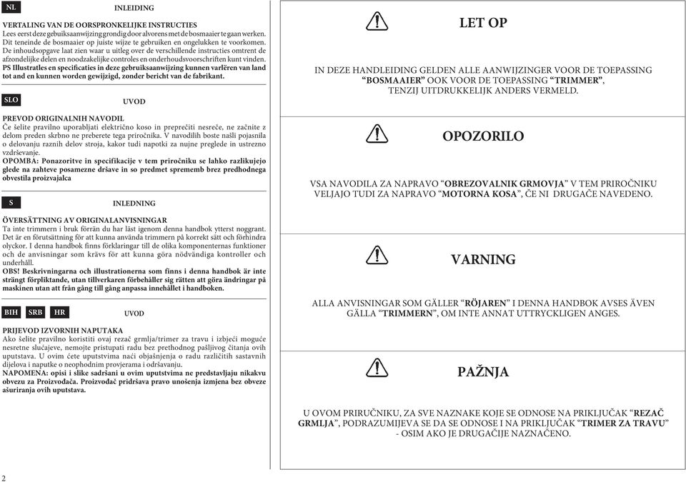 De inhoudsopgave laat zien waar u uitleg over de verschillende instructies omtrent de afzondelijke delen en noodzakelijke controles en onderhoudsvoorschriften kunt vinden.