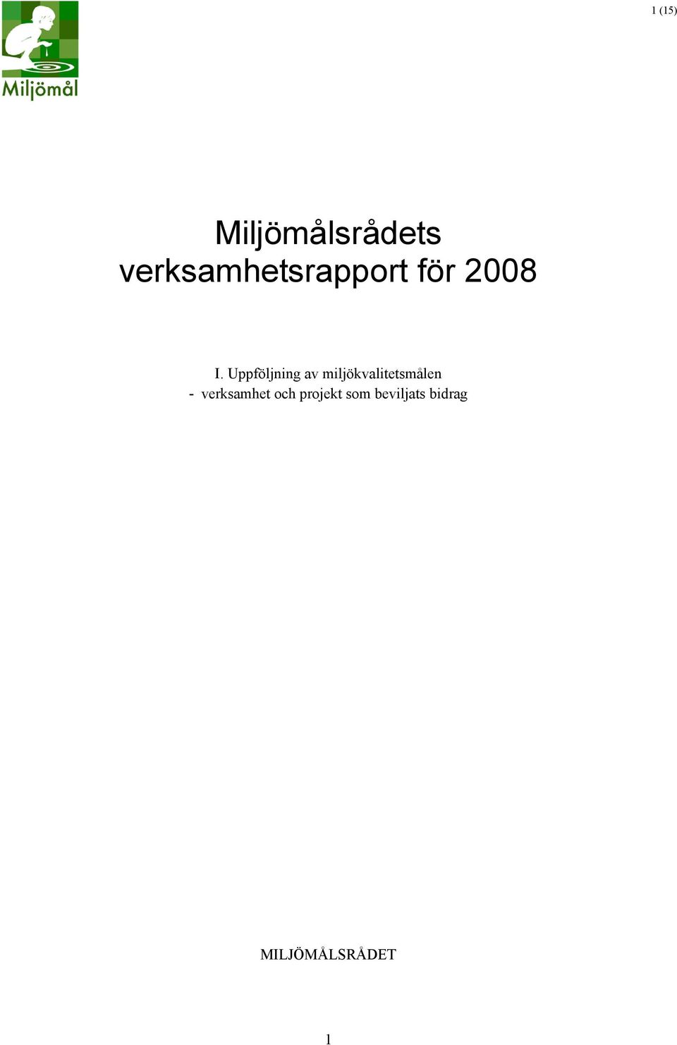 miljökvalitetsmålen -