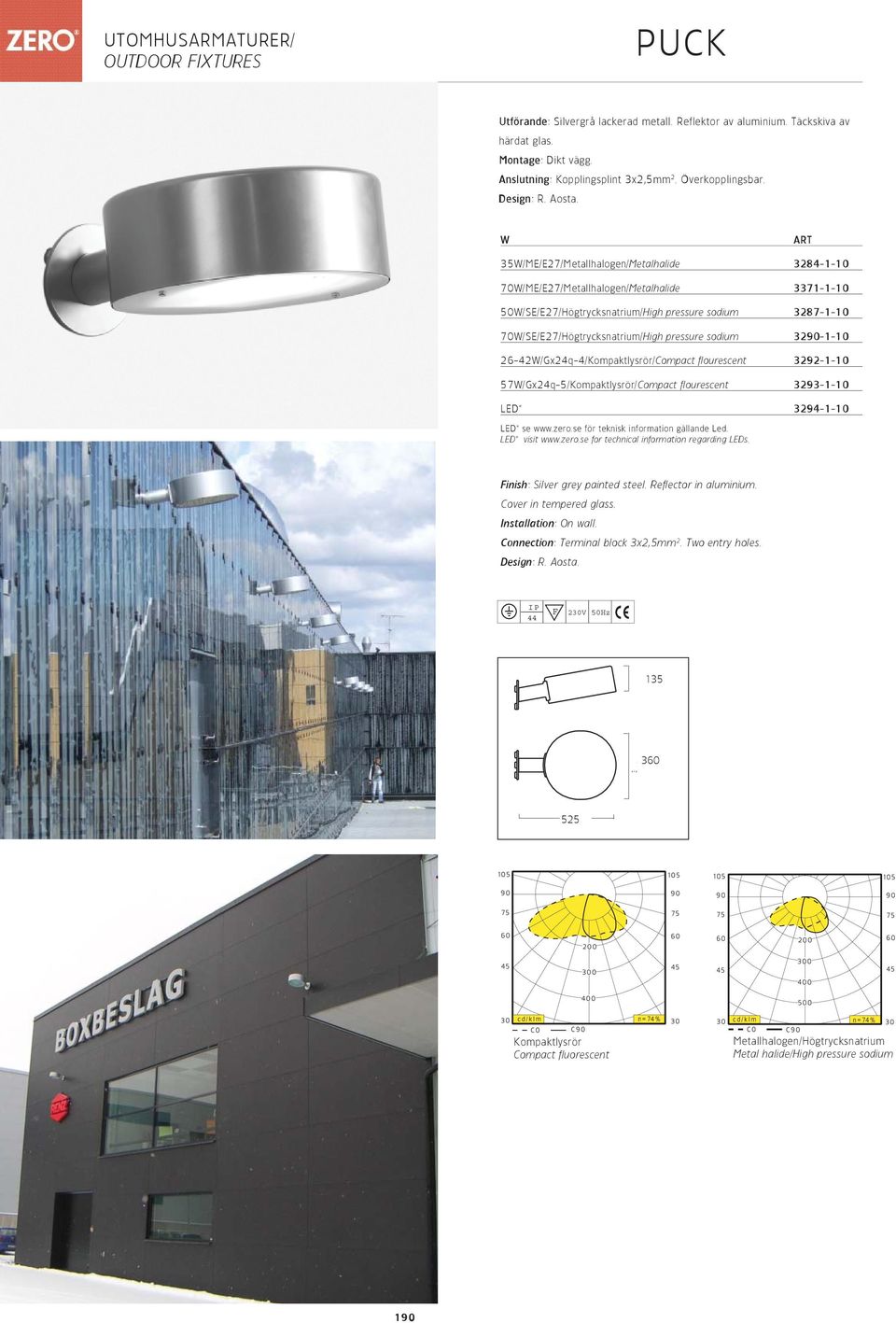 W ART 35W/ME/E27/Metallhalogen/Metalhalide 3284-1-10 70W/ME/E27/Metallhalogen/Metalhalide 3371-1-10 50W/SE/E27/Högtrycksnatrium/High pressure sodium 3287-1-10 70W/SE/E27/Högtrycksnatrium/High