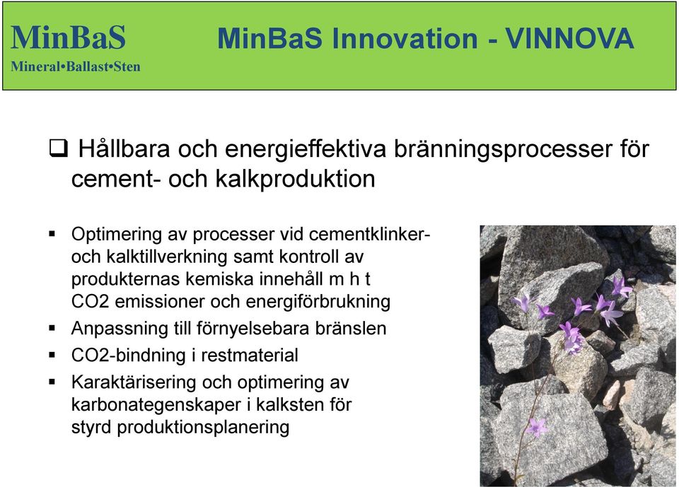 h t CO2 emissioner och energiförbrukning Anpassning till förnyelsebara bränslen CO2-bindning i