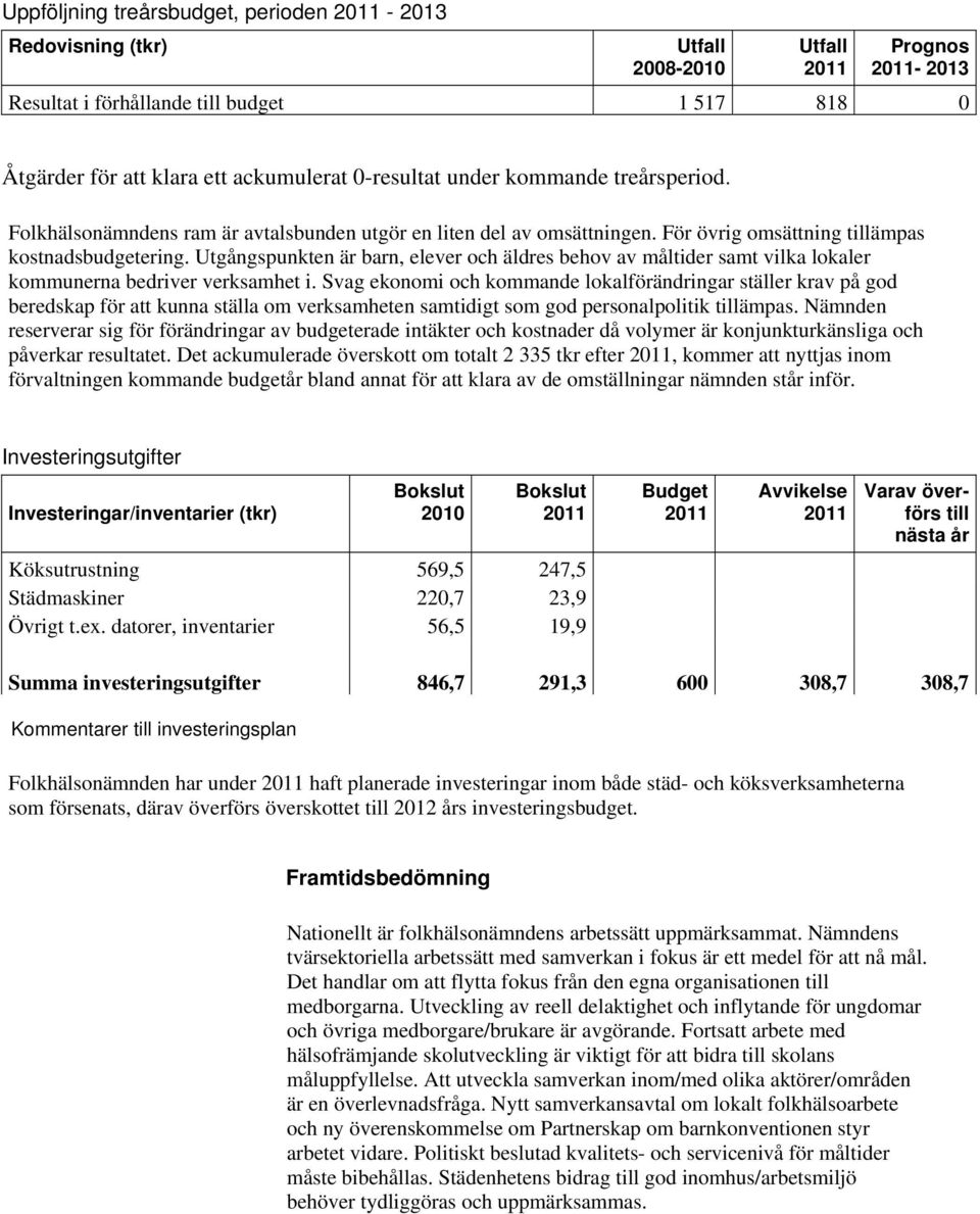 Utgångspunkten är barn, elever och äldres behov av måltider samt vilka lokaler kommunerna bedriver verksamhet i.