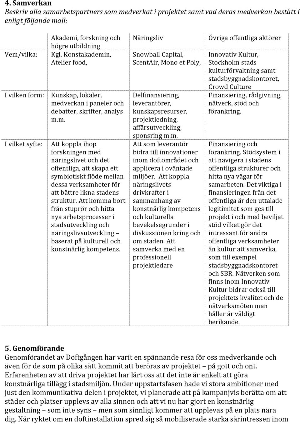 Att komma bort från stuprör och hitta nya arbetsprocesser i stadsutveckling och näringslivsutveckling baserat på kulturell och konstnärlig kompetens.