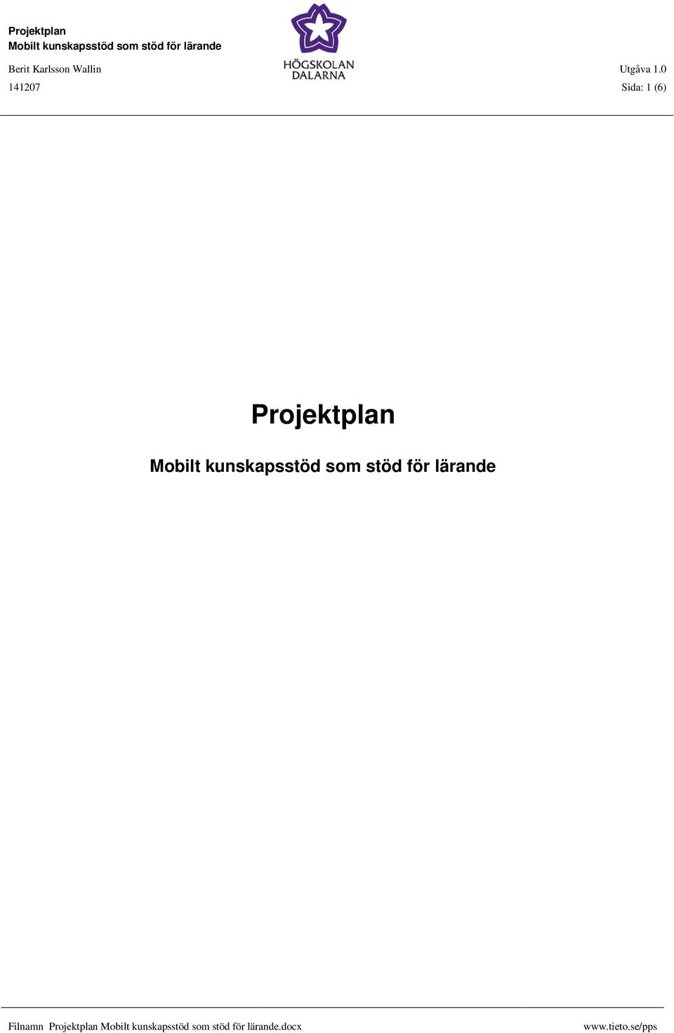 Projektplan