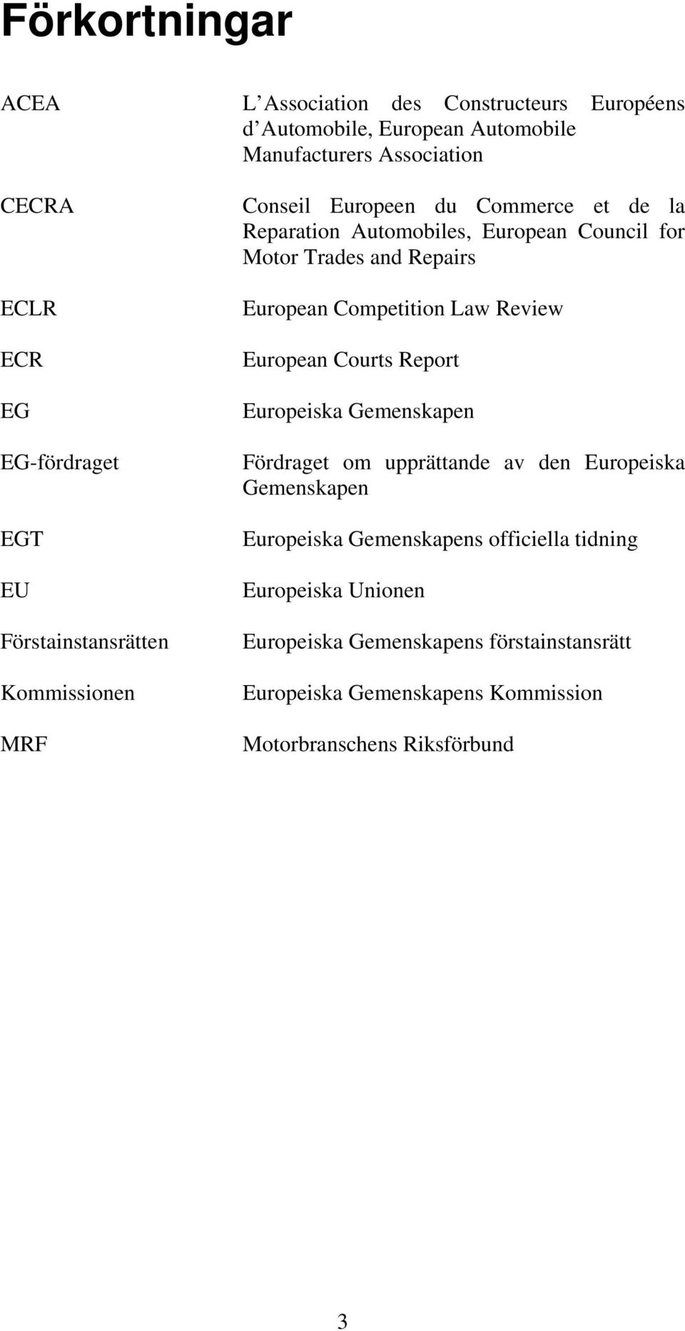 European Competition Law Review European Courts Report Europeiska Gemenskapen Fördraget om upprättande av den Europeiska Gemenskapen Europeiska