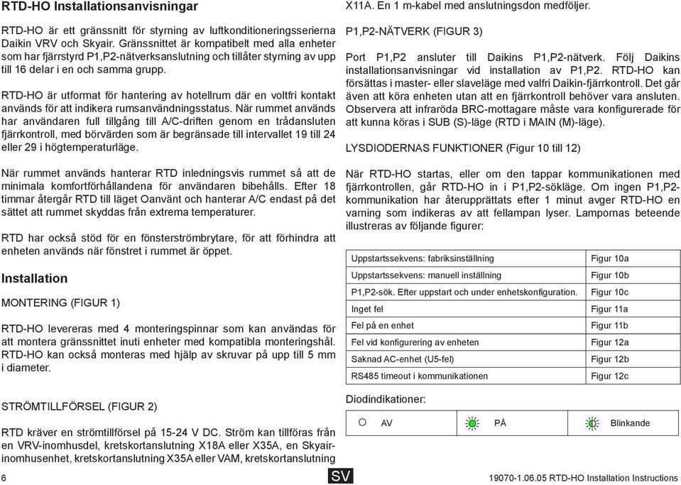 RTD-HO är utformat för hantering av hotellrum där en voltfri kontakt används för att indikera rumsanvändningsstatus.