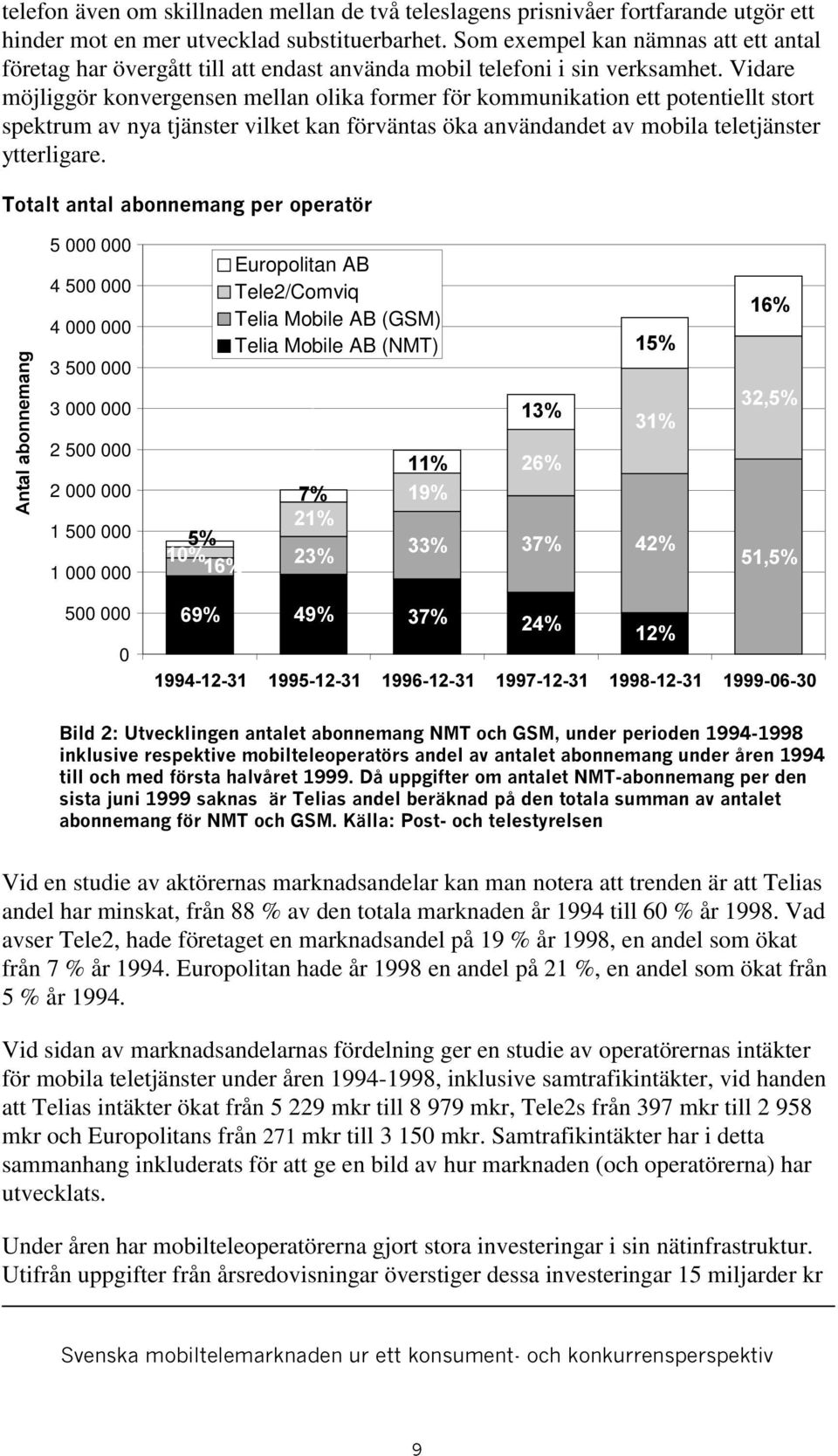 Vidare möjliggör konvergensen mellan olika former för kommunikation ett potentiellt stort spektrum av nya tjänster vilket kan förväntas öka användandet av mobila teletjänster ytterligare.