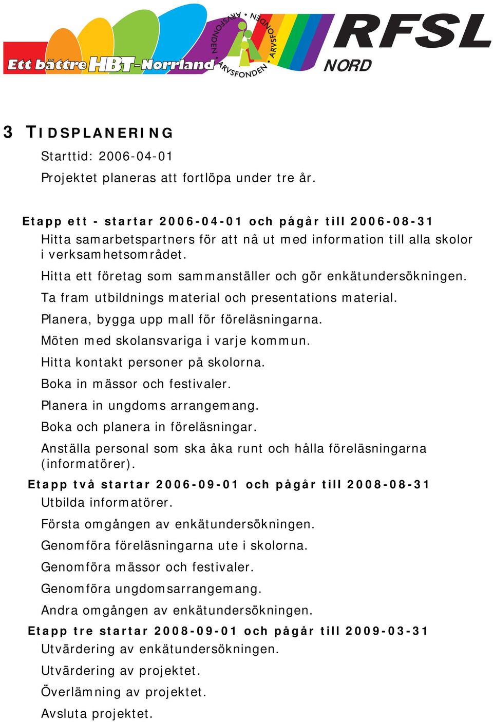 Hitta ett företag som sammanställer och gör enkätundersökningen. Ta fram utbildnings material och presentations material. Planera, bygga upp mall för föreläsningarna.