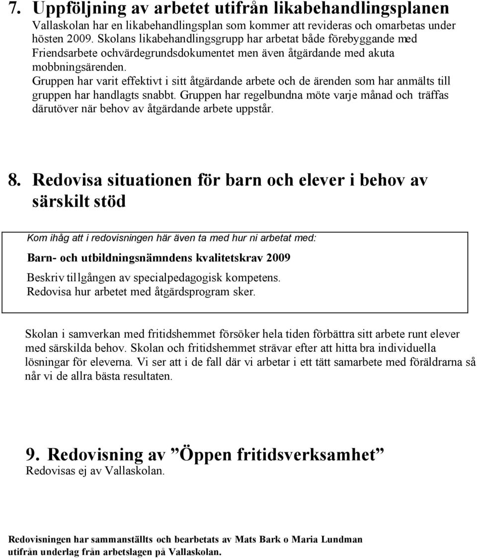 Gruppen har varit effektivt i sitt åtgärdande arbete och de ärenden som har anmälts till gruppen har handlagts snabbt.