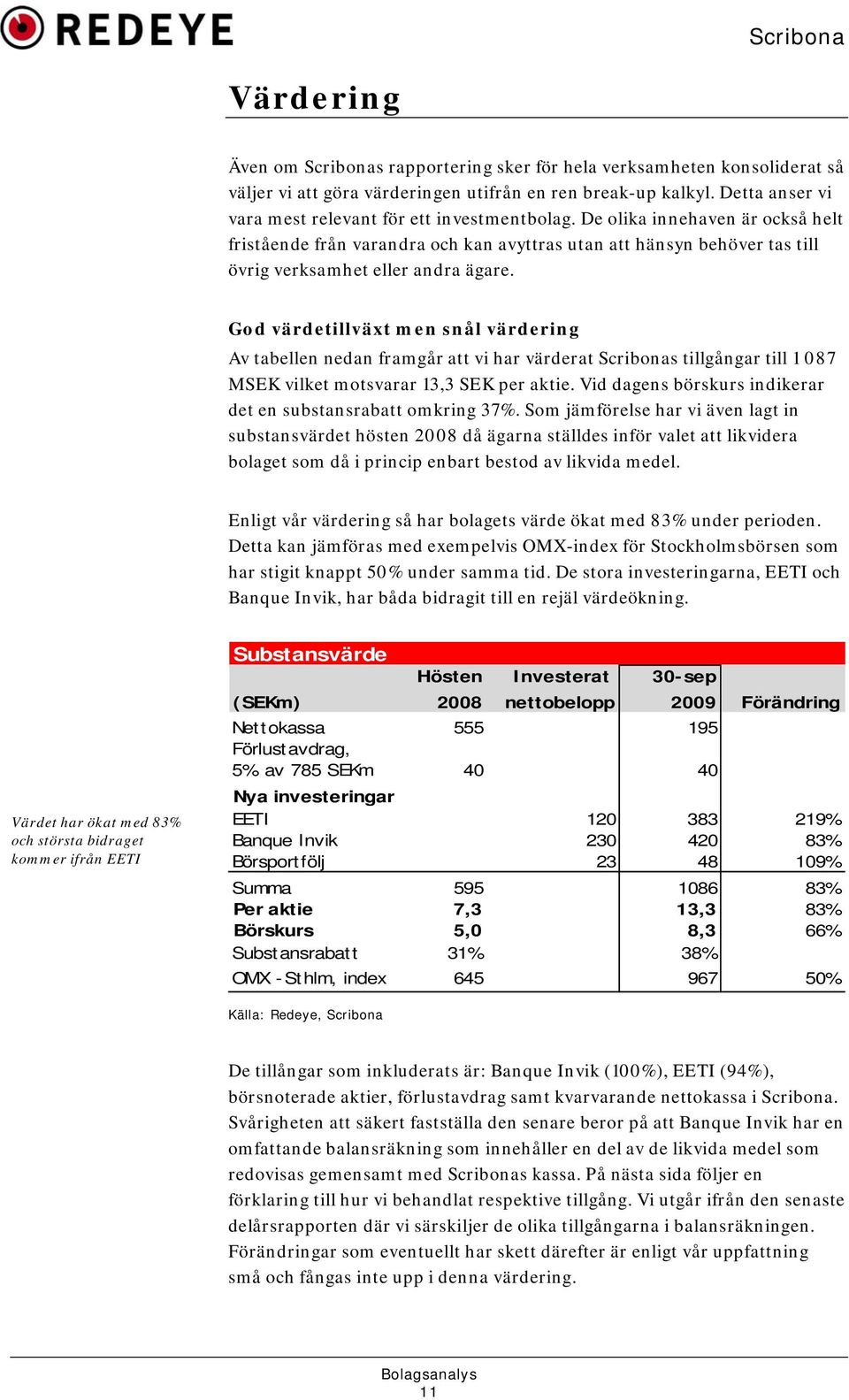 De olika innehaven är också helt fristående från varandra och kan avyttras utan att hänsyn behöver tas till övrig verksamhet eller andra ägare.