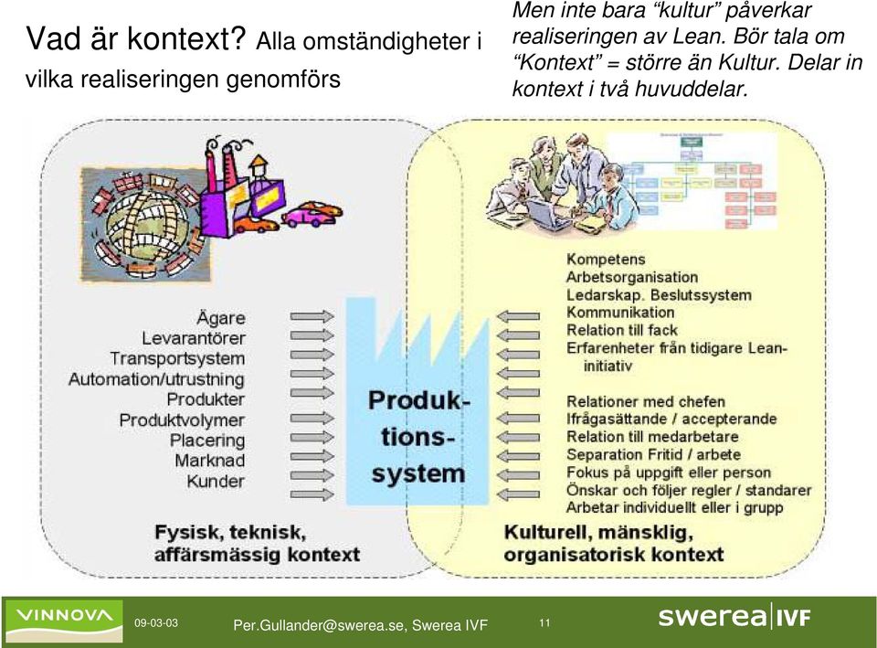 bara kultur påverkar realiseringen av Lean.