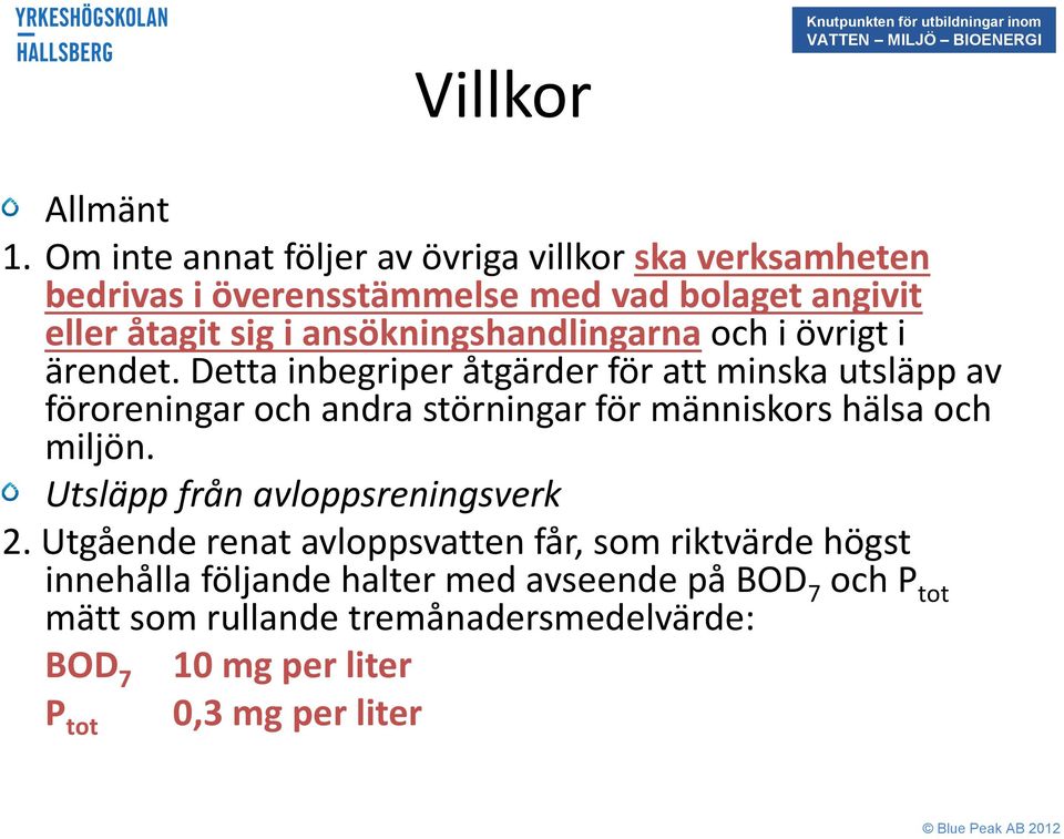 ansökningshandlingarna och i övrigt i ärendet.