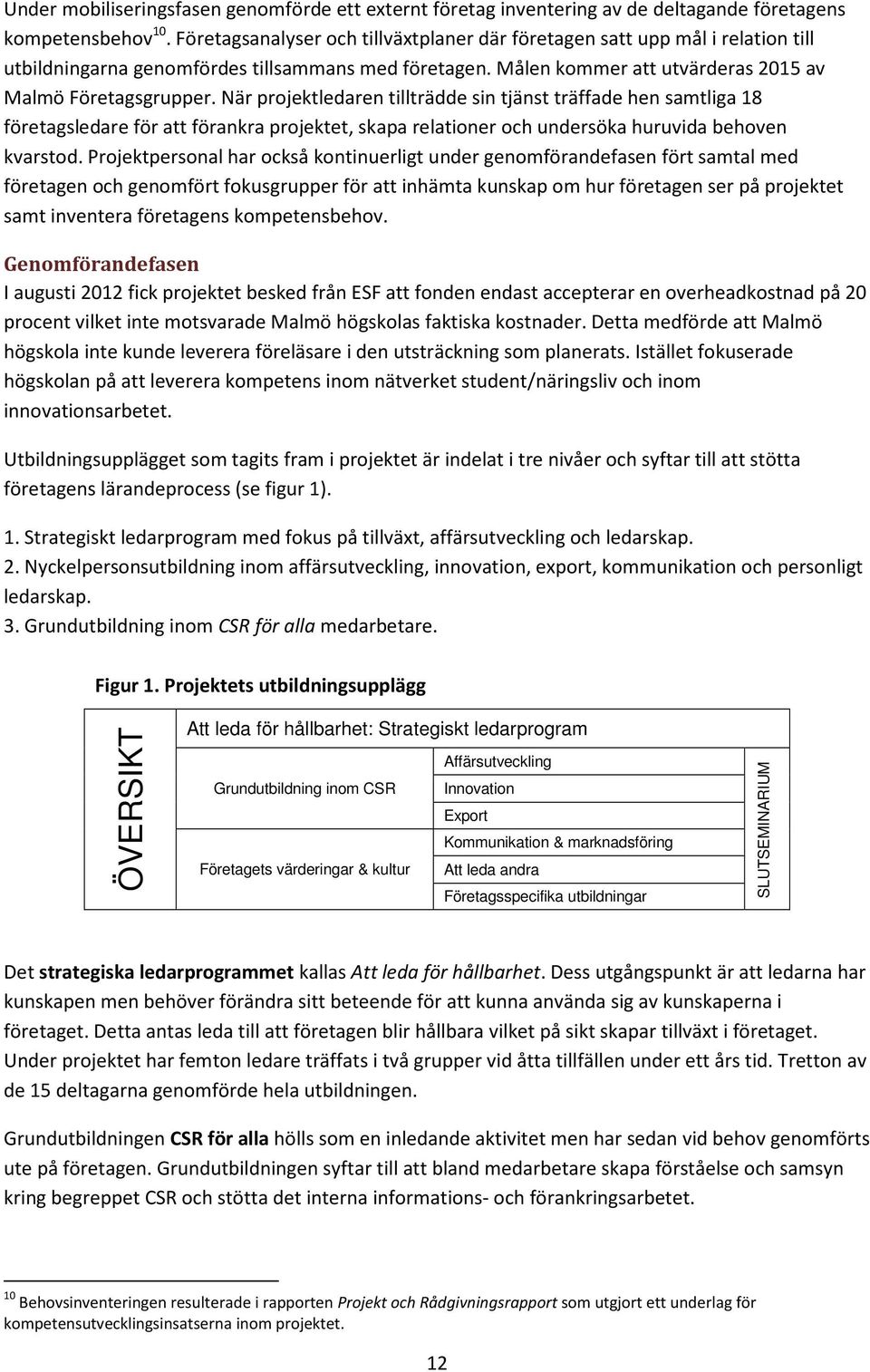 När projektledaren tillträdde sin tjänst träffade hen samtliga 18 företagsledare för att förankra projektet, skapa relationer och undersöka huruvida behoven kvarstod.