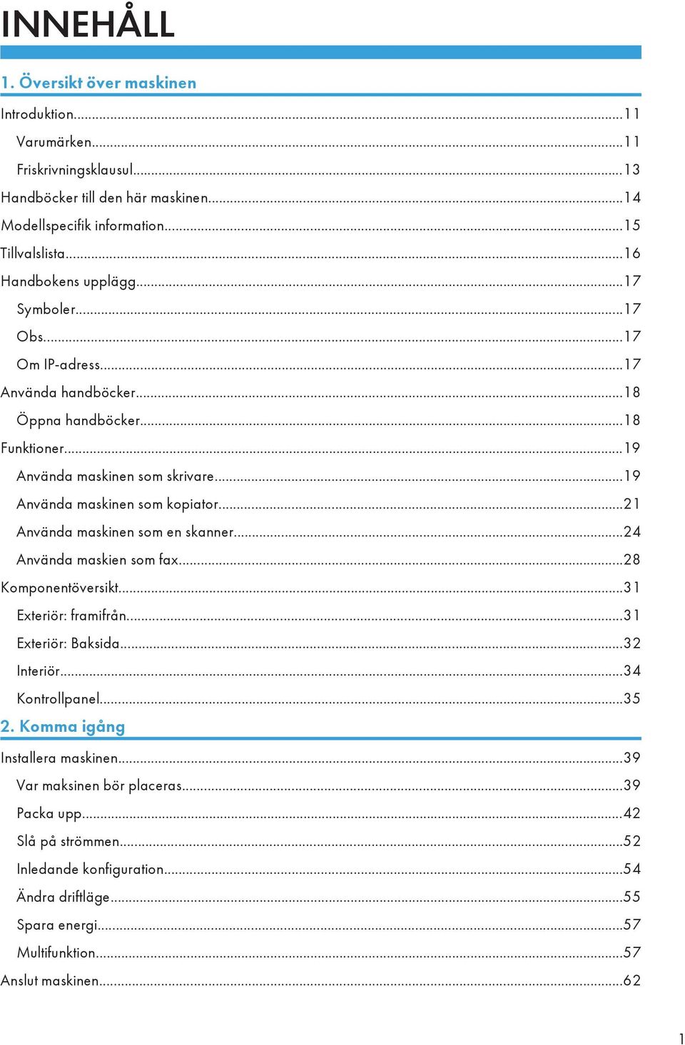 ..19 Använda maskinen som kopiator...21 Använda maskinen som en skanner...24 Använda maskien som fax...28 Komponentöversikt...31 Exteriör: framifrån...31 Exteriör: Baksida...32 Interiör.