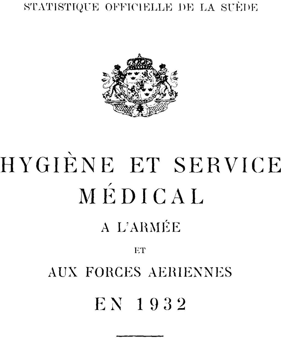 SERVICE MÉDICAL A L'ARMÉE