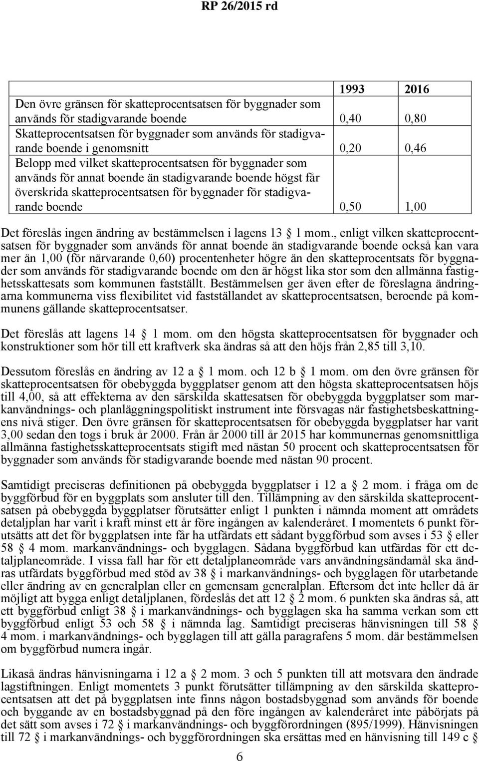 1,00 Det föreslås ingen ändring av bestämmelsen i lagens 13 1 mom.