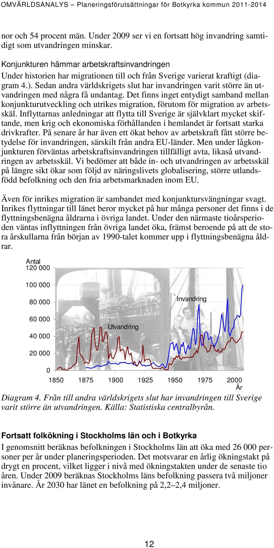 Sedan andra världskrigets slut har invandringen varit större än utvandringen med några få undantag.