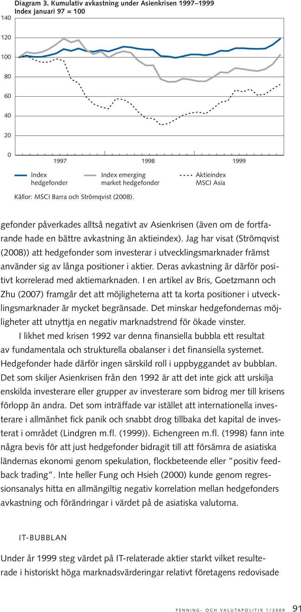 Barra och Strömqvist (2008). gefonder påverkades alltså negativt av Asienkrisen (även om de fortfarande hade en bättre avkastning än aktieindex).