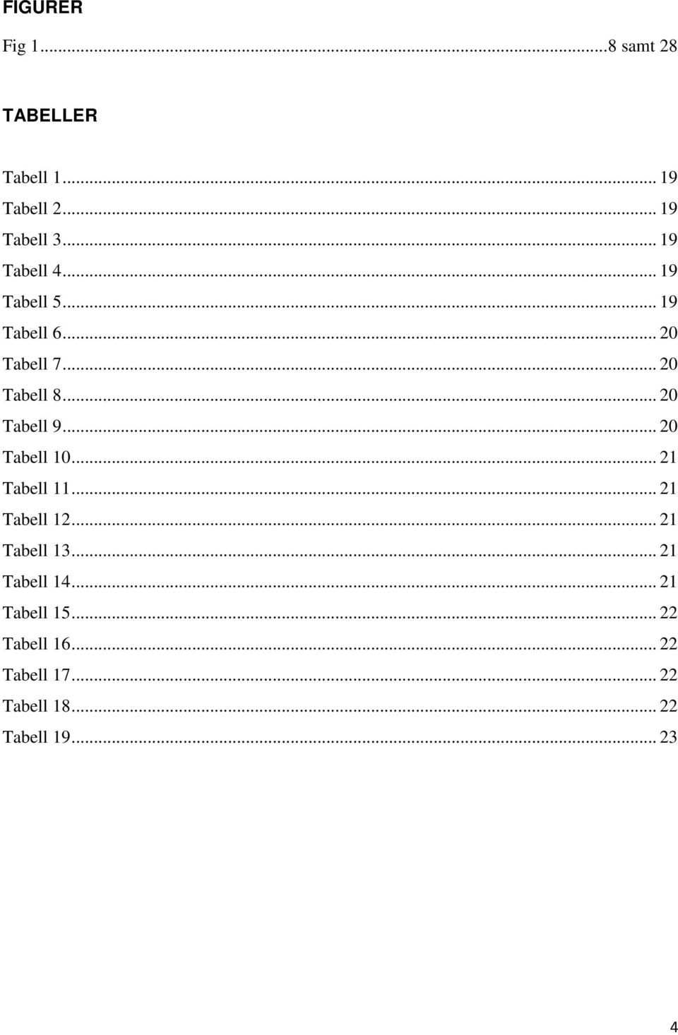 .. 20 Tabell 9... 20 Tabell 10... 21 Tabell 11... 21 Tabell 12... 21 Tabell 13.