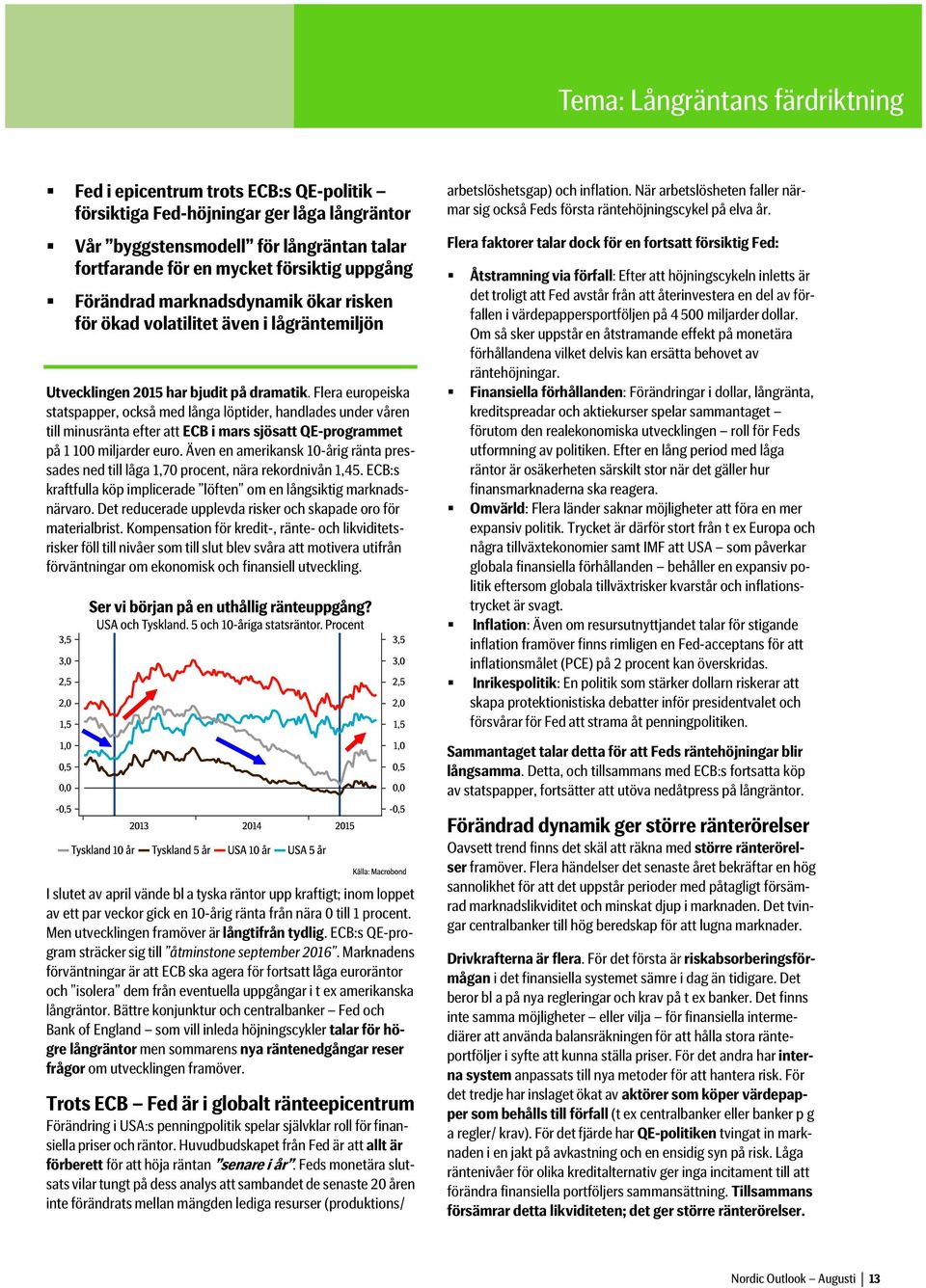 Flera europeiska statspapper, också med långa löptider, handlades under våren till minusränta efter att ECB i mars sjösatt QE-programmet på 1 100 miljarder euro.