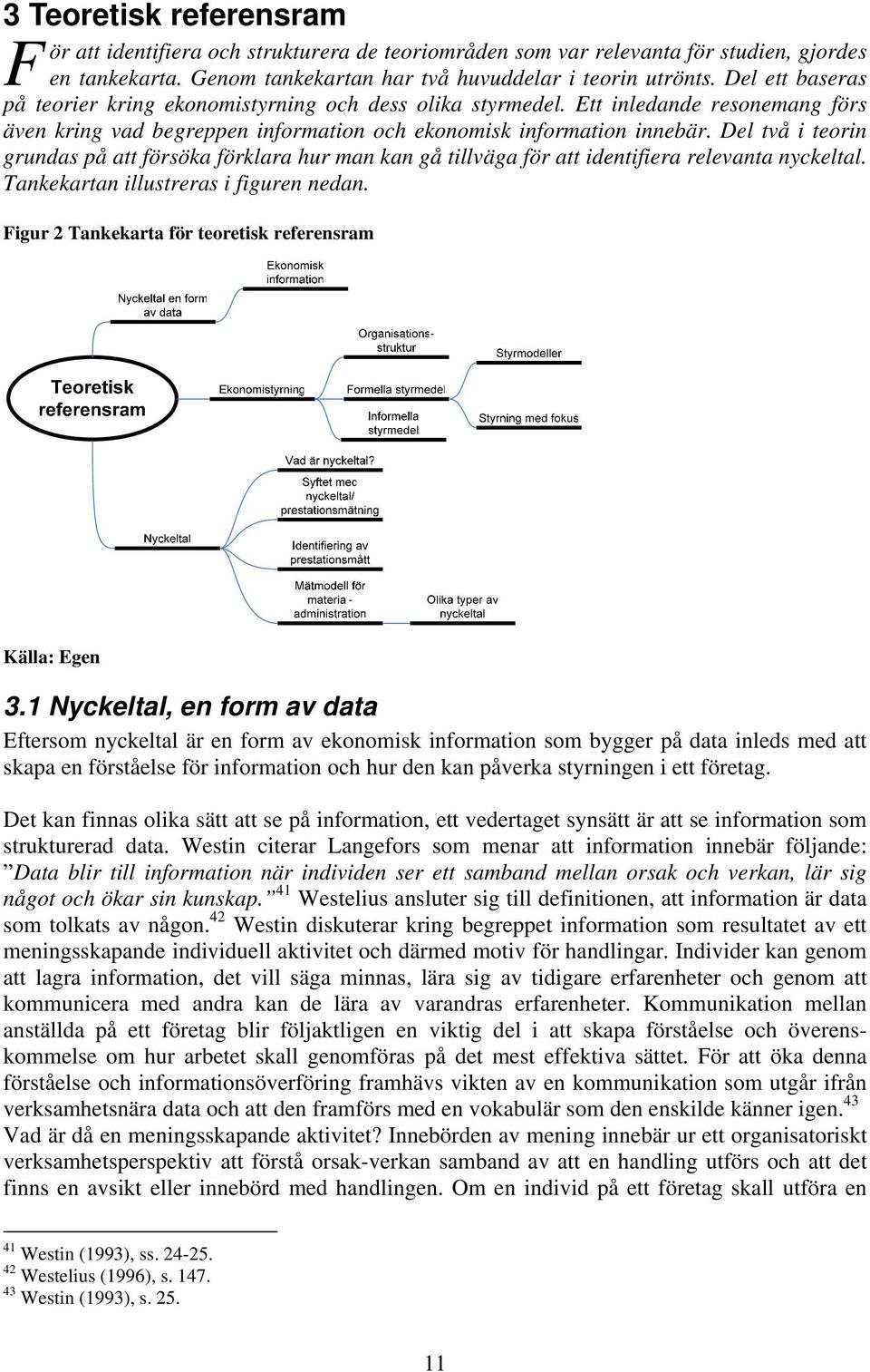 Del två i teorin grundas på att försöka förklara hur man kan gå tillväga för att identifiera relevanta nyckeltal. Tankekartan illustreras i figuren nedan.