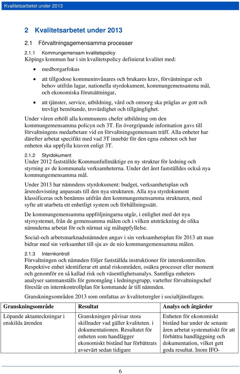 Förvaltningsgemensamma processer 2.1.