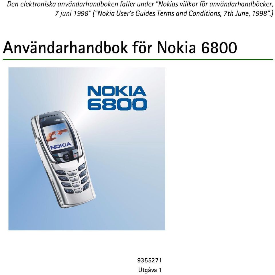 ( Nokia User s Guides Terms and Conditions, 7th