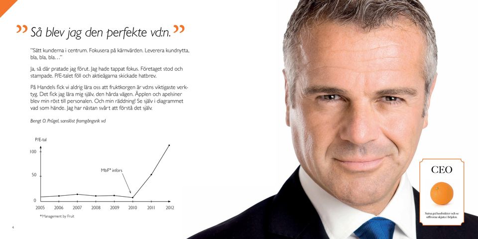 Det fi ck jag lära mig själv, den hårda vägen. Äpplen och apelsiner blev min röst till personalen. Och min räddning! Se själv i diagrammet vad som hände.