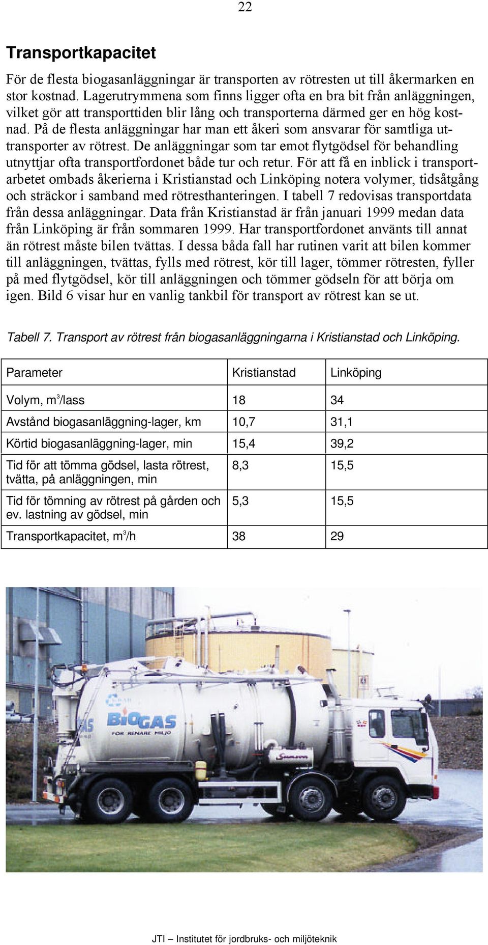 På de flesta anläggningar har man ett åkeri som ansvarar för samtliga uttransporter av rötrest.