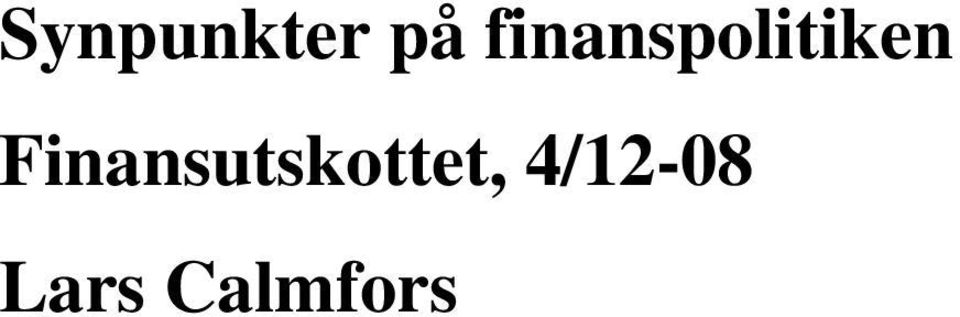 Finansutskottet,