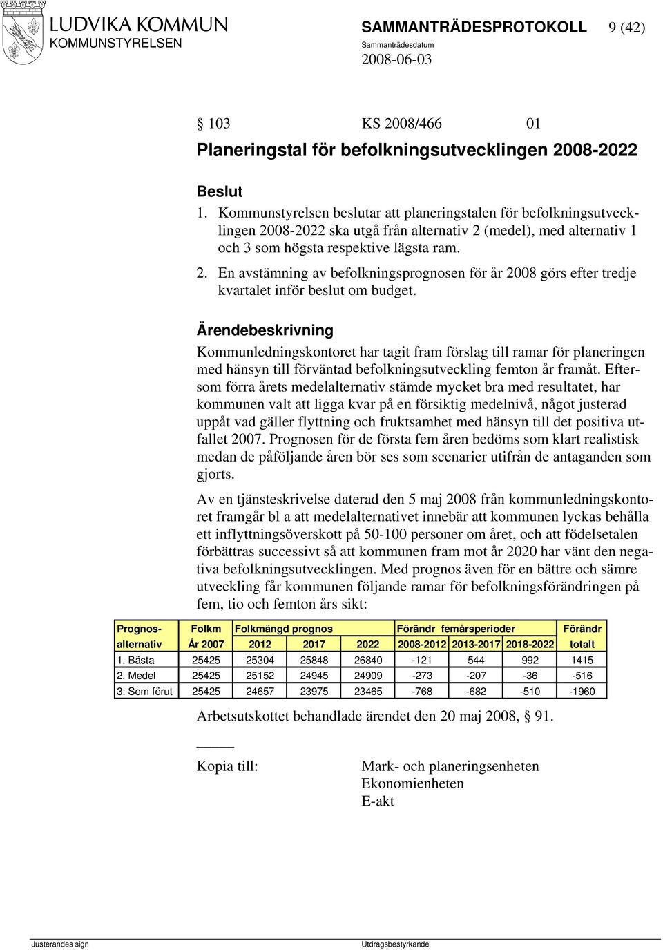 Kommunledningskontoret har tagit fram förslag till ramar för planeringen med hänsyn till förväntad befolkningsutveckling femton år framåt.