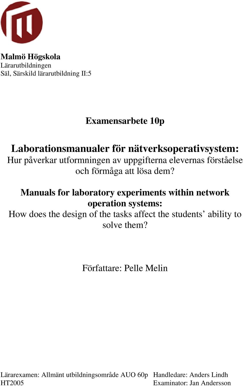 Manuals for laboratory experiments within network operation systems: How does the design of the tasks affect the students