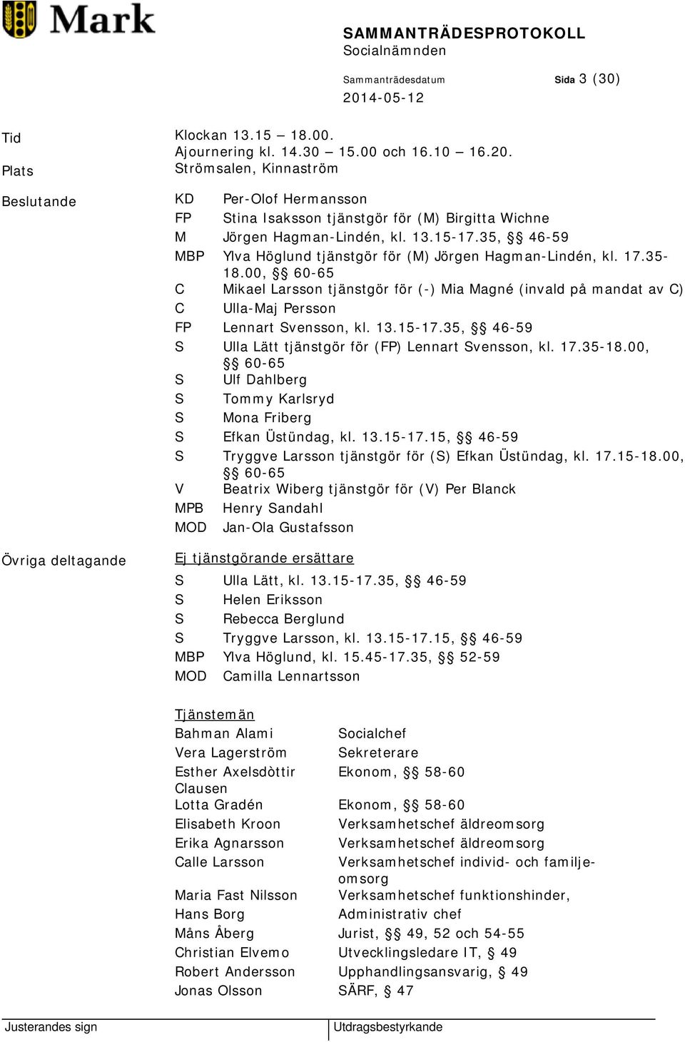 35, 46-59 MBP Ylva Höglund tjänstgör för (M) Jörgen Hagman-Lindén, kl. 17.35-18.