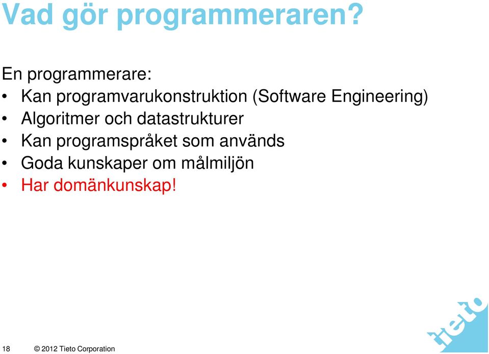 (Software Engineering) Algoritmer och