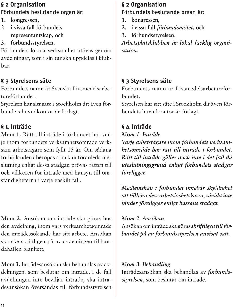 Styrelsen har sitt säte i Stockholm dit även förbundets huvudkontor är förlagt. 4 Inträde Mom 1.