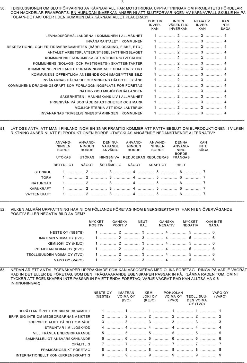 INVER- INGEN VÄSENTLIG INVER INVER- LEVNADSFÖRHÅLLANDENA I KOMMUNEN I ALLMÄNHET 1... 2... 3... 4 INVÅNARANTALET I KOMMUNEN 1... 2... 3... 4 REKREATIONS- OCH FRITIDSVERKSAMHETEN (BÄRPLOCKNING, FISKE, ETC.