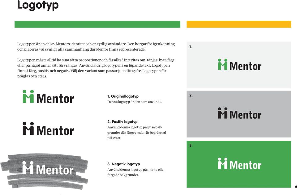 Logotypen finns i färg, positiv och negativ. Välj den variant som passar just ditt syfte. Logotypen får präglas och etsas. 1. Originallogotyp Denna logotyp är den som används. 2.