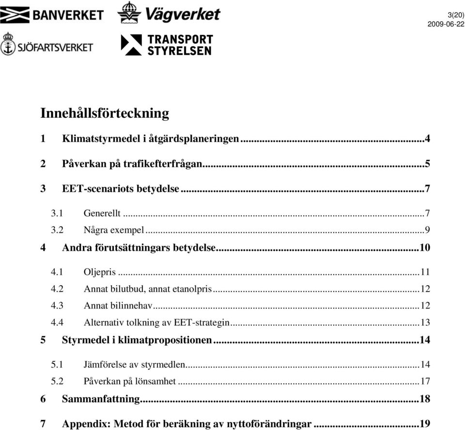 2 Annat bilutbud, annat etanolpris... 12 4.3 Annat bilinnehav... 12 4.4 Alternativ tolkning av EET-strategin.