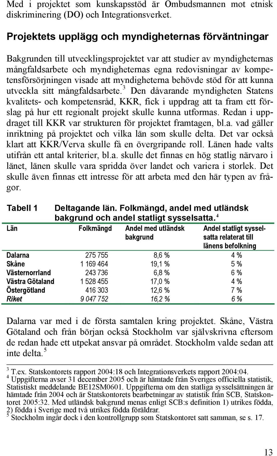 kompetensförsörjningen visade att myndigheterna behövde stöd för att kunna utveckla sitt mångfaldsarbete.