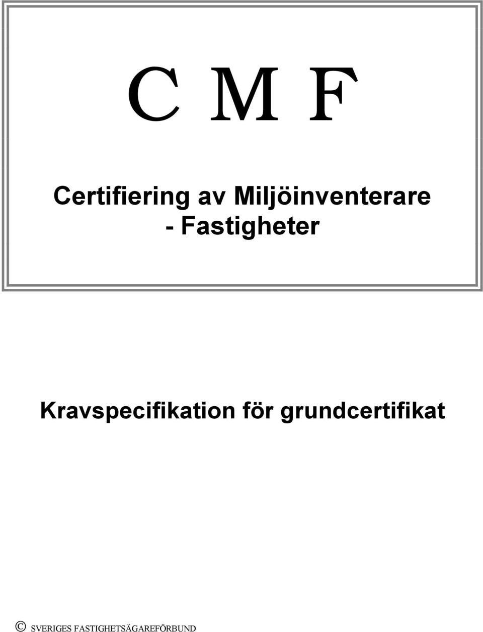 Kravspecifikation för